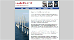 Desktop Screenshot of nordicsteel2009.se